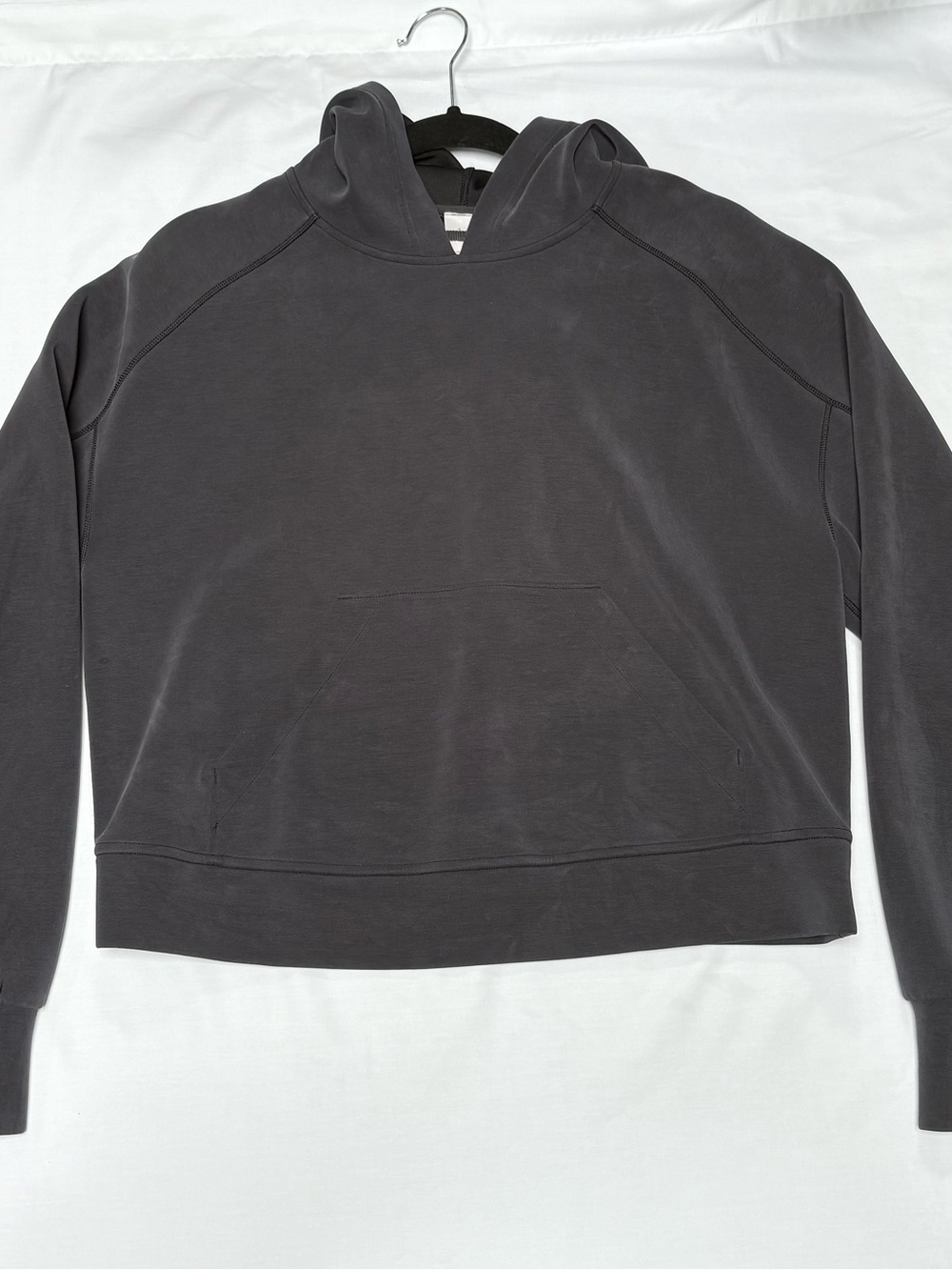 LULULEMON Women's Charcoal Hooded Pullover Sweatshirt, size 8